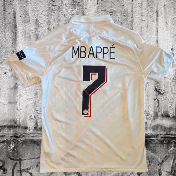 Paris Saint-Germain Nike Dri-Fit Mbappe #7 UCL Jersey – White – Men’s M - Picture 6 of 8